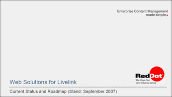 RedDot Integration von OpenText Livelink